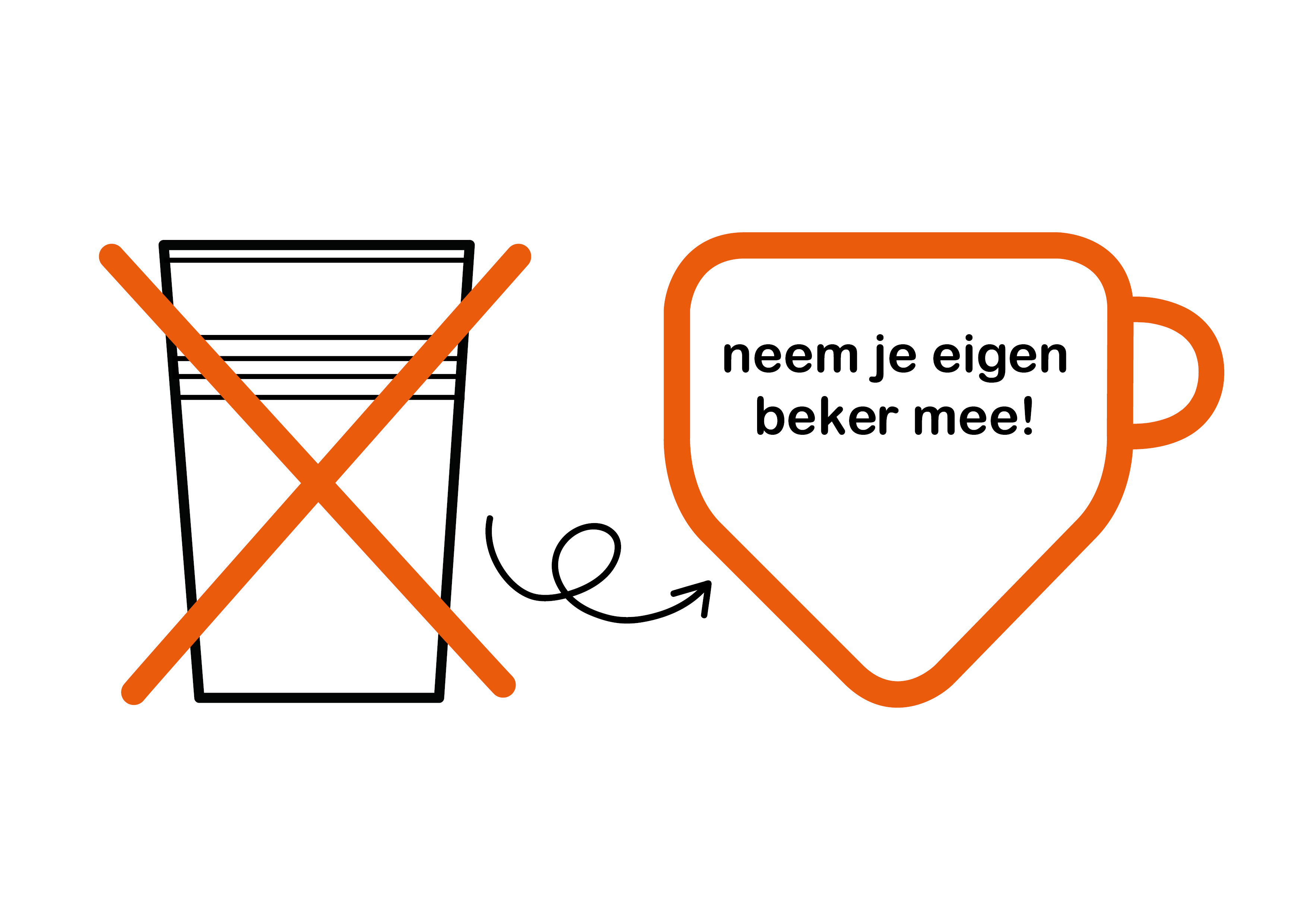 Eigen Beker Liggend